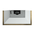 Forno Vittorio 48-Inch Wall Mount Range Hood, White with Antique Brass Trim, 424 CFM Airflow, Dishwasher-Safe Baffle Filters, Remote Control, 3-Speed Fan, Bright LED Lighting
