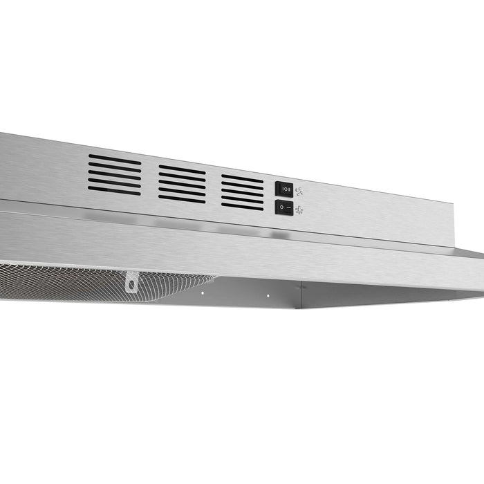 Forno Cappa 30-Inch Under Cabinet Range Hood, Stainless Steel, 200 CFM, Convertible, LED Lighting