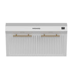 Forno Bari Espresso 30-Inch Under Cabinet Range Hood, White, 600 CFM, LED Lighting, Dishwasher-Safe Baffle Filters, 3-Speed Fan Control