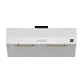 Forno Bari Espresso 30-Inch Under Cabinet Range Hood, White, 600 CFM, LED Lighting, Dishwasher-Safe Baffle Filters, 3-Speed Fan Control