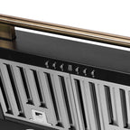Forno Aria 30 Inch Wall-Mounted Range Hood in Black