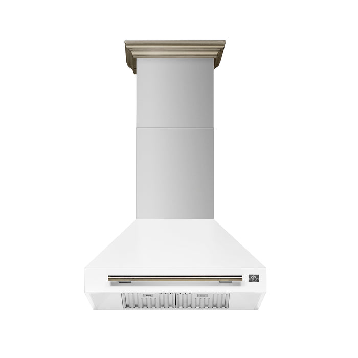 Forno Aria 30 Inch Wall-Mounted Range Hood in White