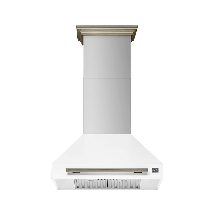 Forno Aria 30 Inch Wall-Mounted Range Hood in White