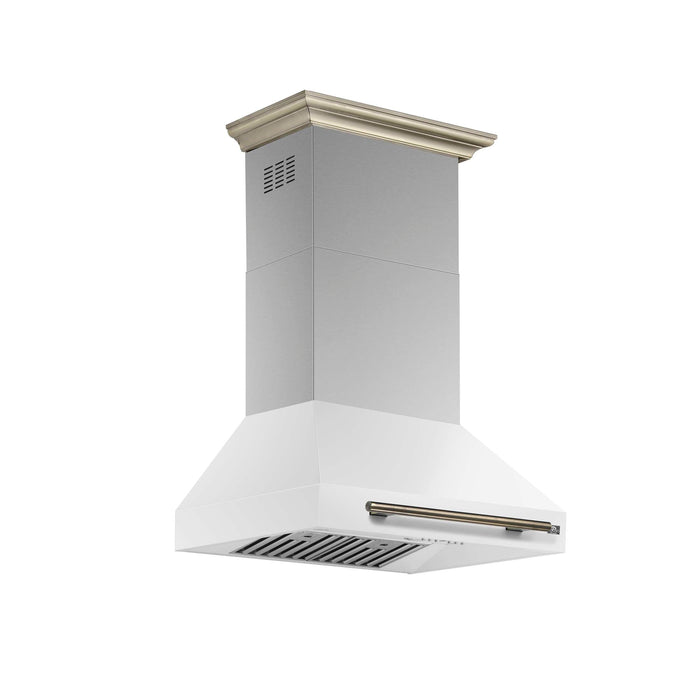 Forno Aria 30 Inch Wall-Mounted Range Hood in White