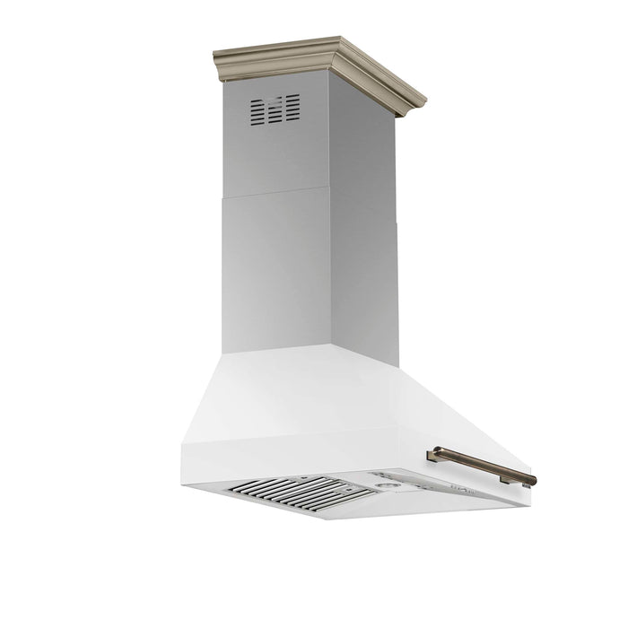 Forno Aria 30 Inch Wall-Mounted Range Hood in White