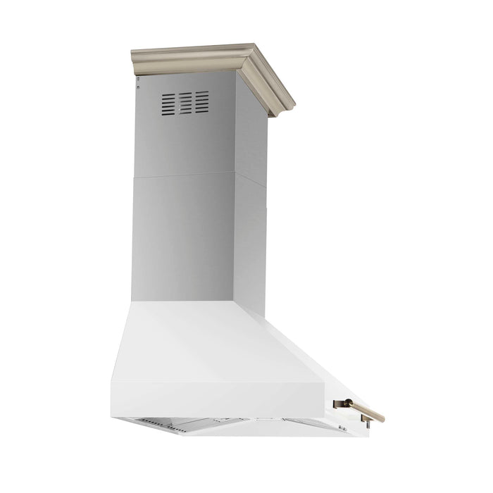 Forno Aria 36 Inch Wall-Mounted Range Hood in White