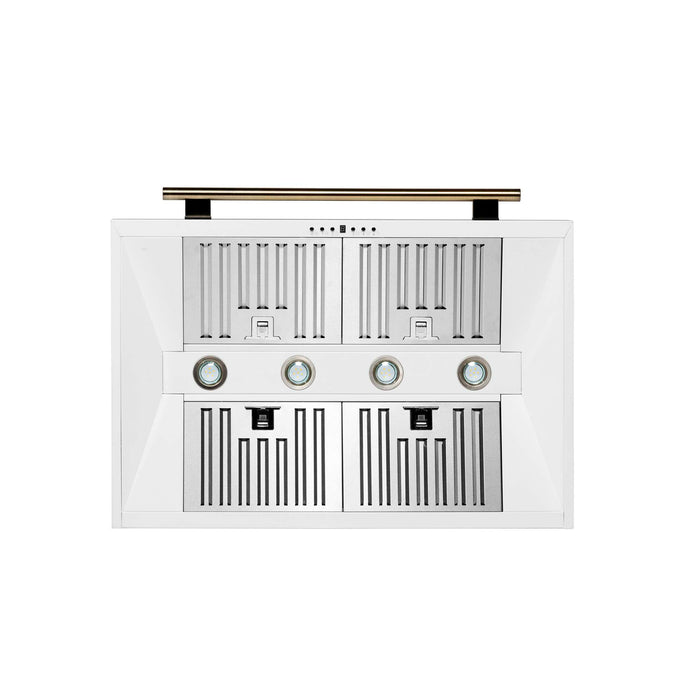 Forno Aria 36 Inch Wall-Mounted Range Hood in White