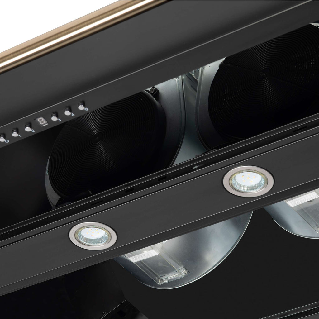 Forno Aria 48 Inch Wall-Mounted Range Hood in Black
