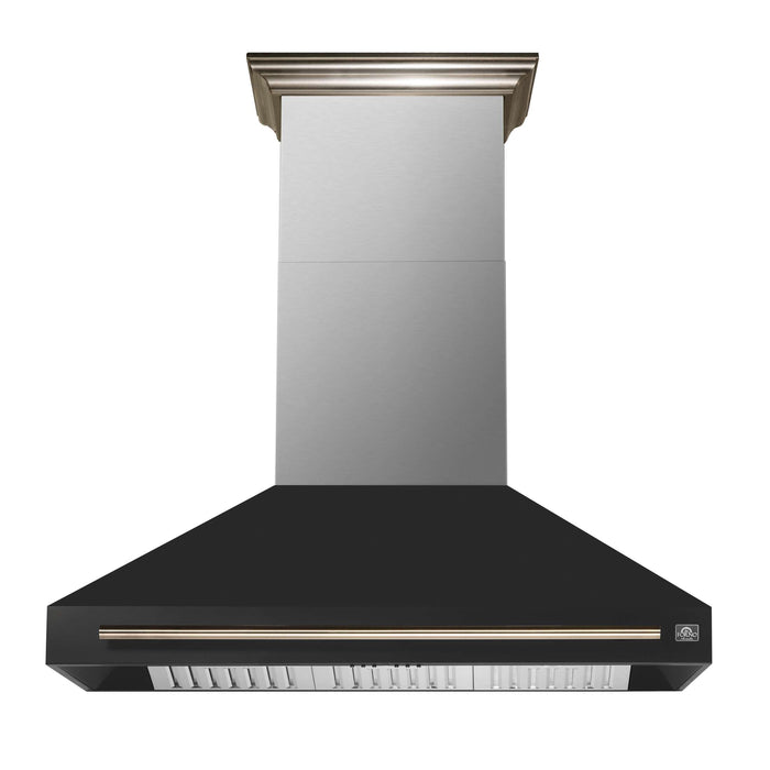 Forno Aria 48 Inch Wall-Mounted Range Hood in Black
