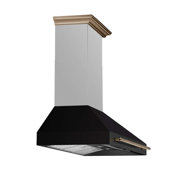 Forno Aria 48 Inch Wall-Mounted Range Hood in Black