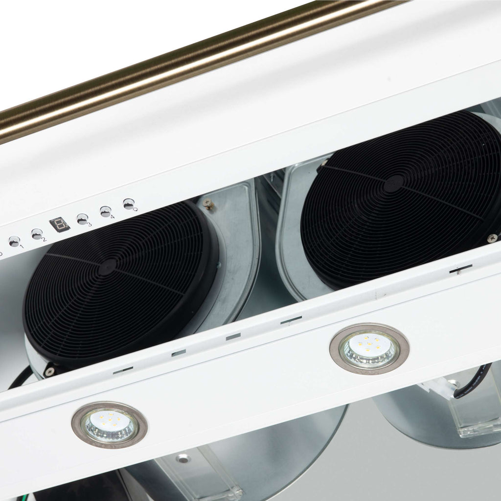 Forno Aria 48 Inch Wall-Mounted Range Hood in White