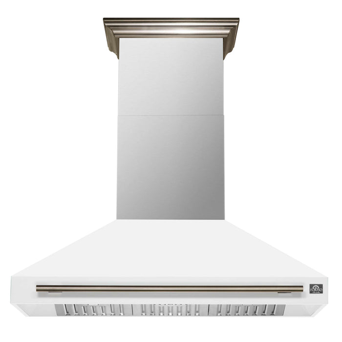 Forno Aria 48 Inch Wall-Mounted Range Hood in White
