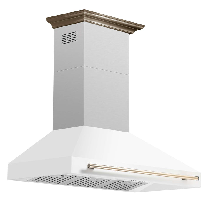Forno Aria 48 Inch Wall-Mounted Range Hood in White