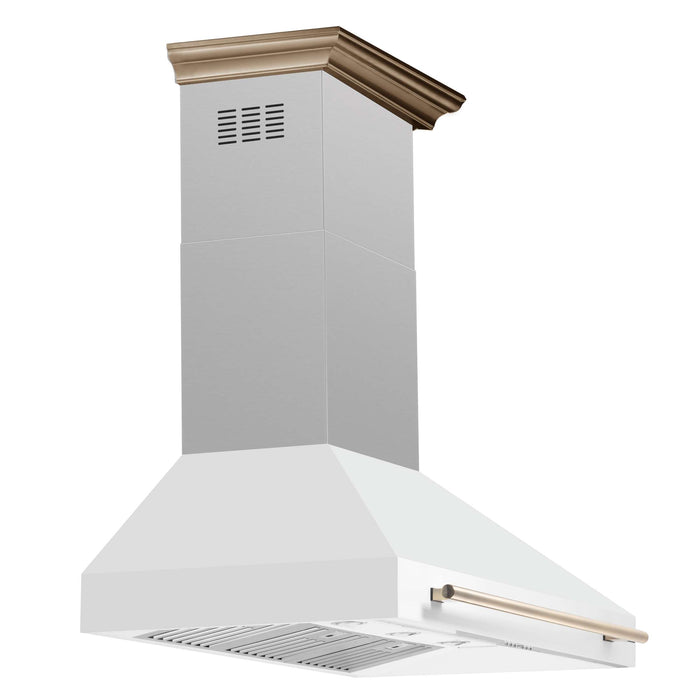 Forno Aria 48 Inch Wall-Mounted Range Hood in White