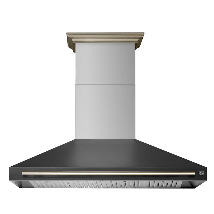 Forno Aria 60 Inch Wall-Mounted Range Hood in Black