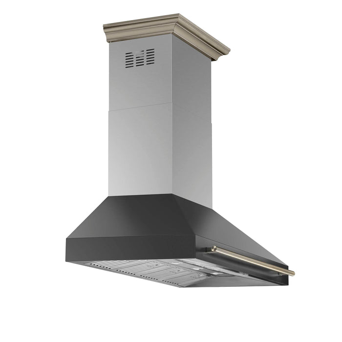 Forno Aria 60 Inch Wall-Mounted Range Hood in Black