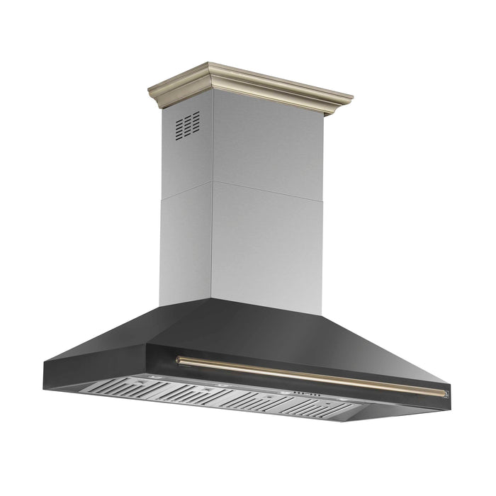 Forno Aria 60 Inch Wall-Mounted Range Hood in Black