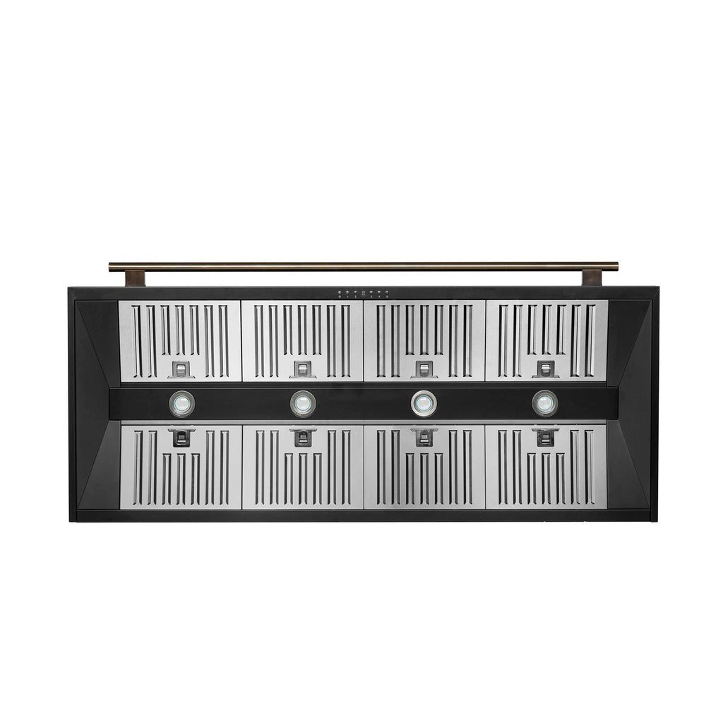 Forno Aria 60 Inch Wall-Mounted Range Hood in Black