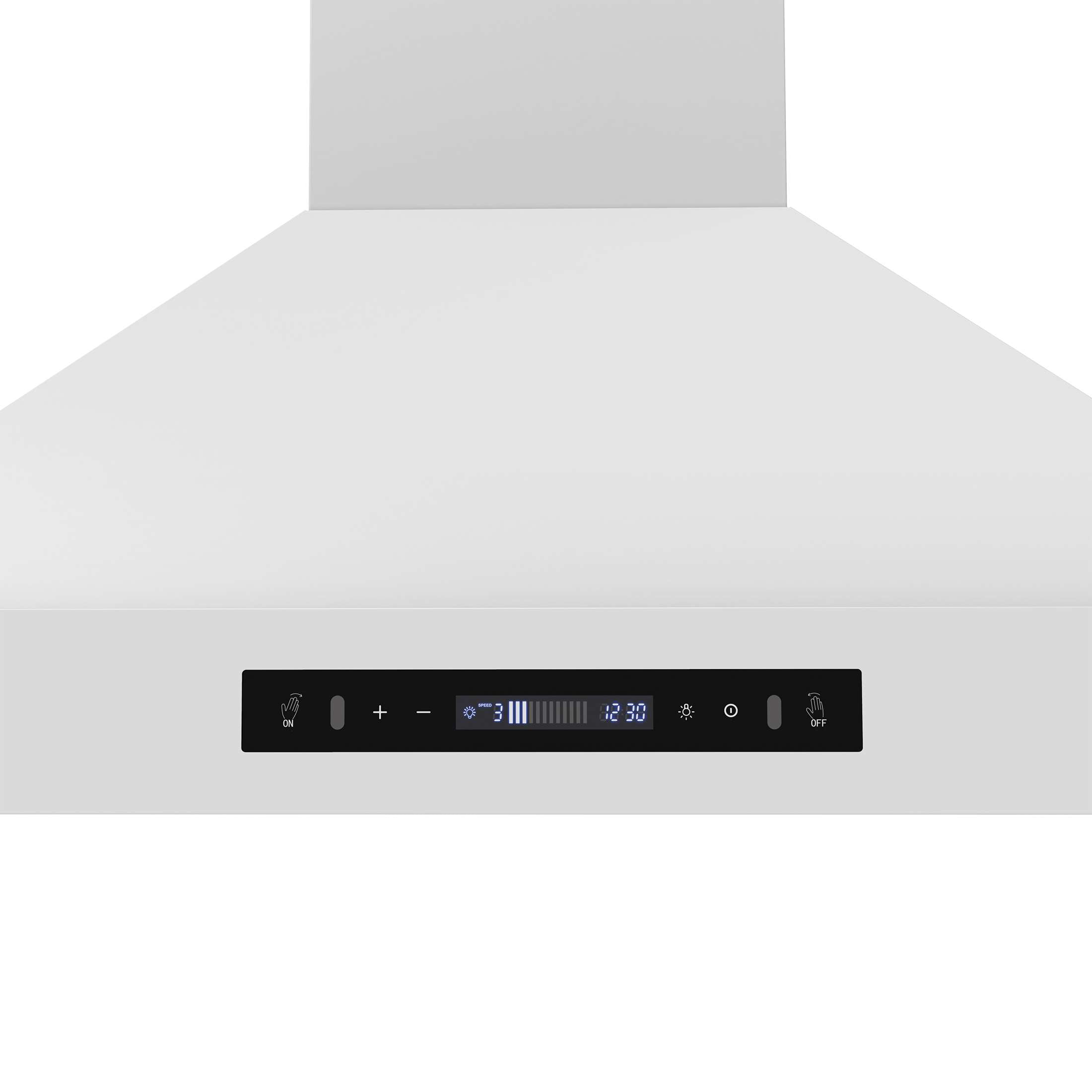 Forno Venezia 36 Inch Wall-Mounted Range Hood in White with Touch Controls and Baffle Filters