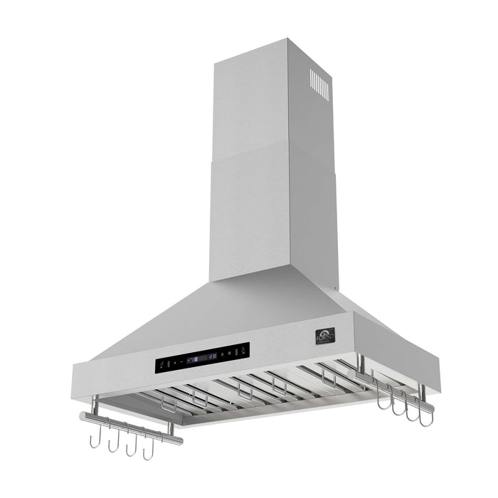Forno Venezia 36 Inch Wall-Mounted Range Hood with Touch Controls and Baffle Filters