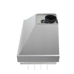 Forno Venezia 36 Inch Wall-Mounted Range Hood with Touch Controls and Baffle Filters