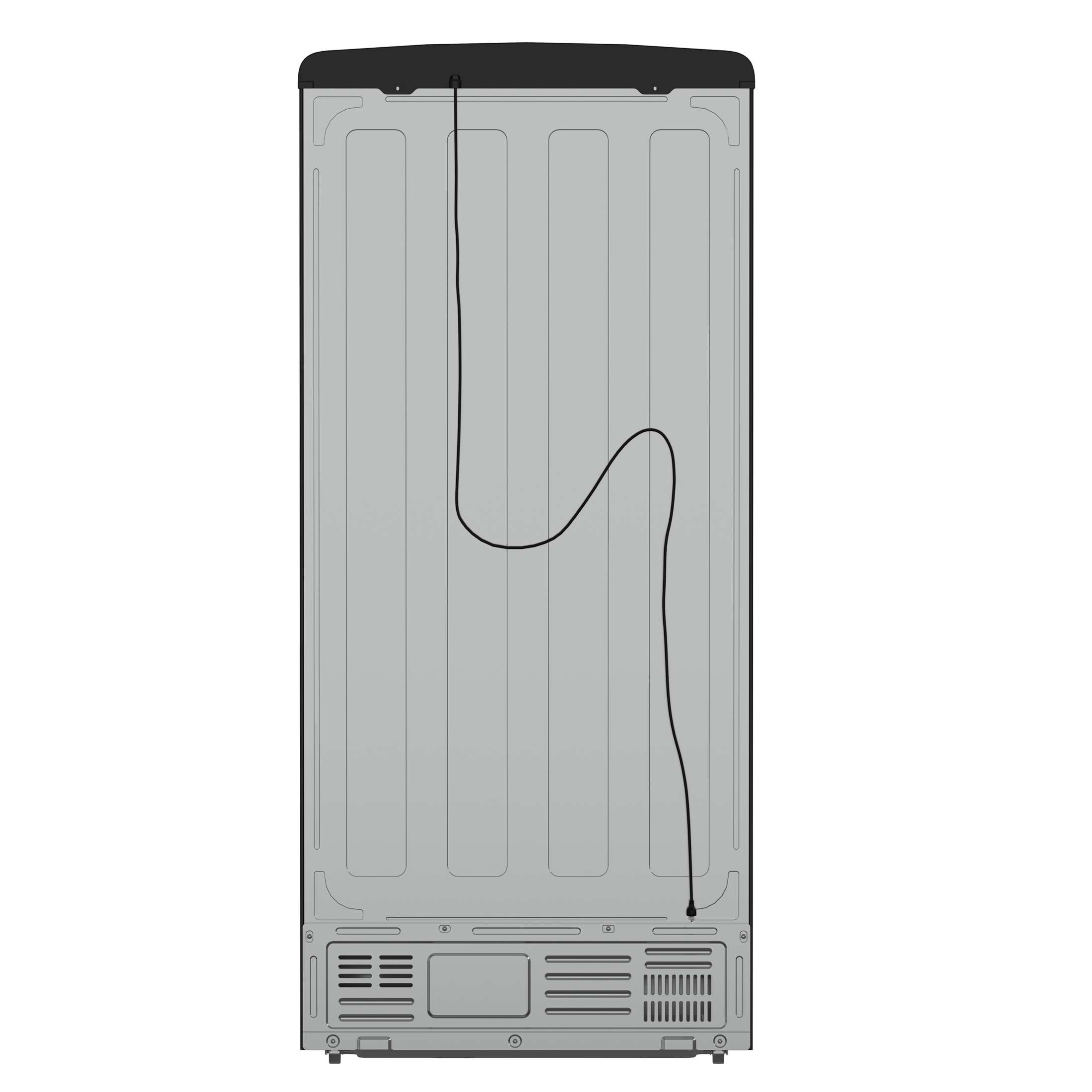 Forno Luigi 33-Inch French Door Refrigerator, 18 cu.ft, Black Finish, Antique Brass Handles, ENERGY STAR Certified