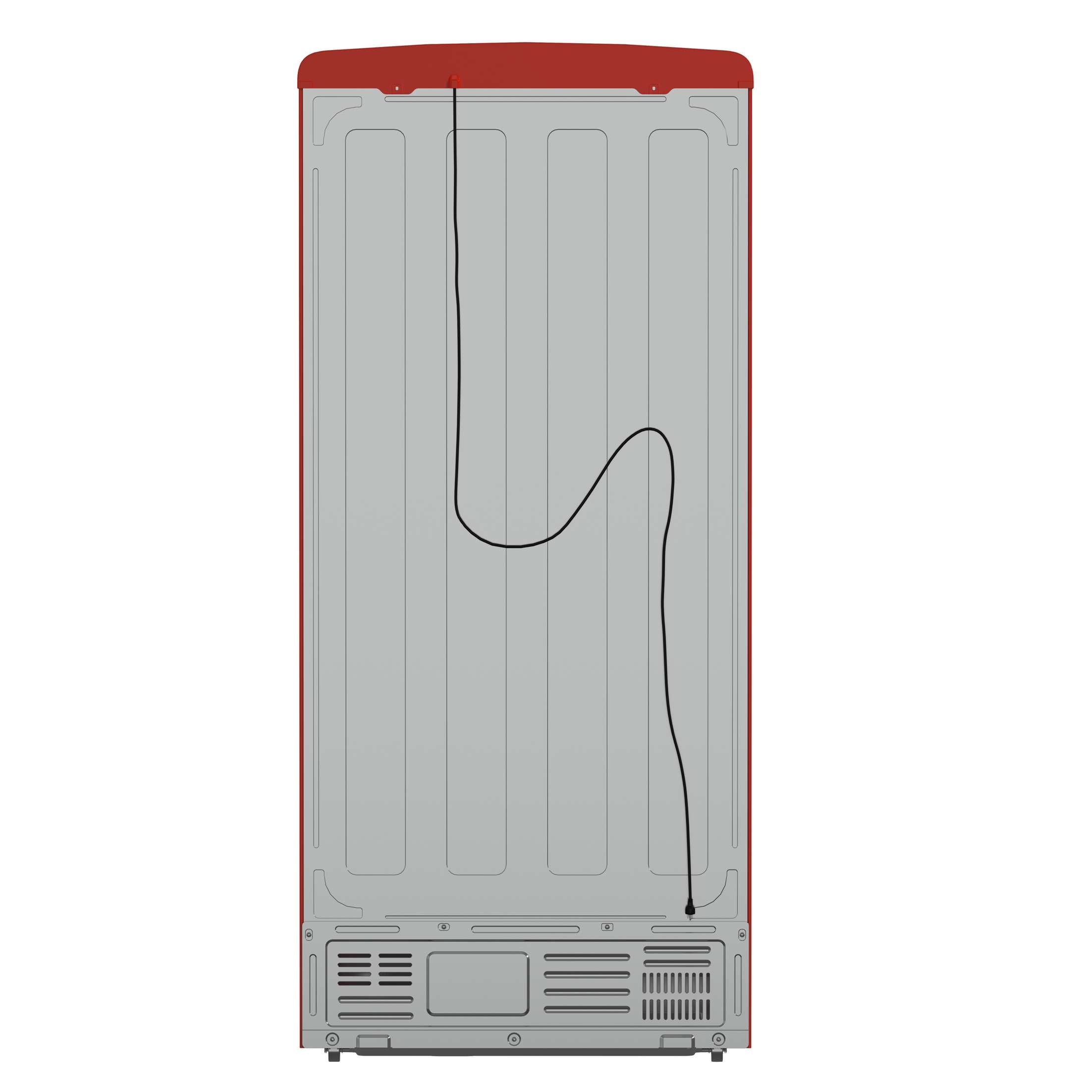 Forno Luigi 33-Inch French Door Refrigerator, 18 cu.ft, Red Finish, Handle-Free Design, ENERGY STAR Certified