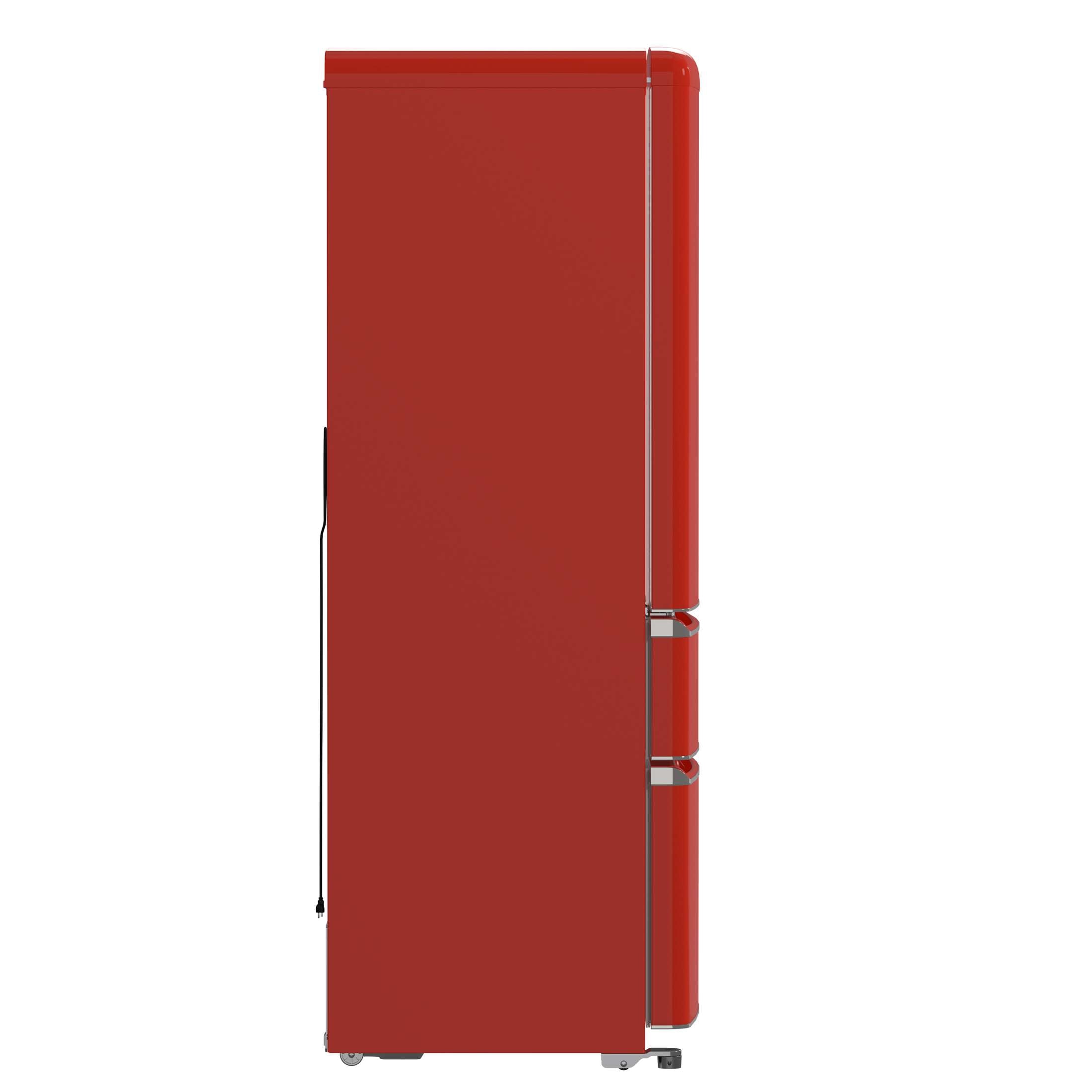 Forno Luigi 33-Inch French Door Refrigerator, 18 cu.ft, Red Finish, Handle-Free Design, ENERGY STAR Certified