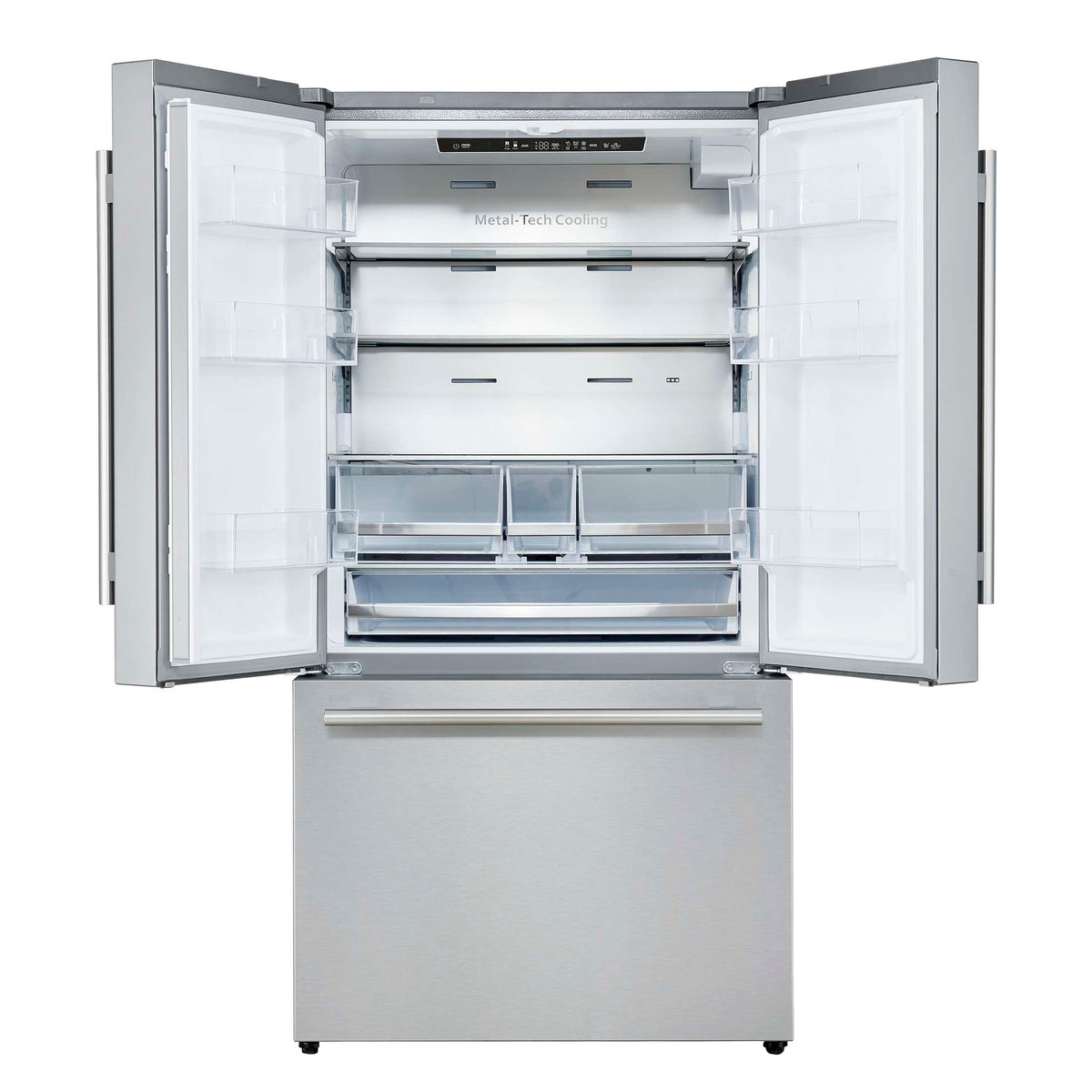 Forno Aosta 36-Inch French Door Refrigerator, Stainless Steel, 22.4 cu.ft, External Water Dispenser, Automatic Ice Maker, ENERGY STAR Certified