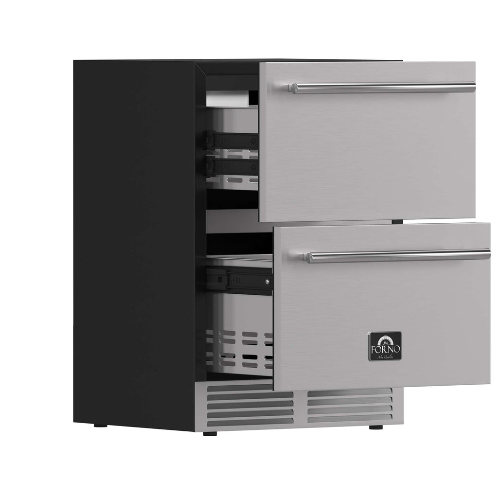 Forno Cosenza 24" Built-In Drawer Freezer with Ice Maker, 4.69 cu.ft.