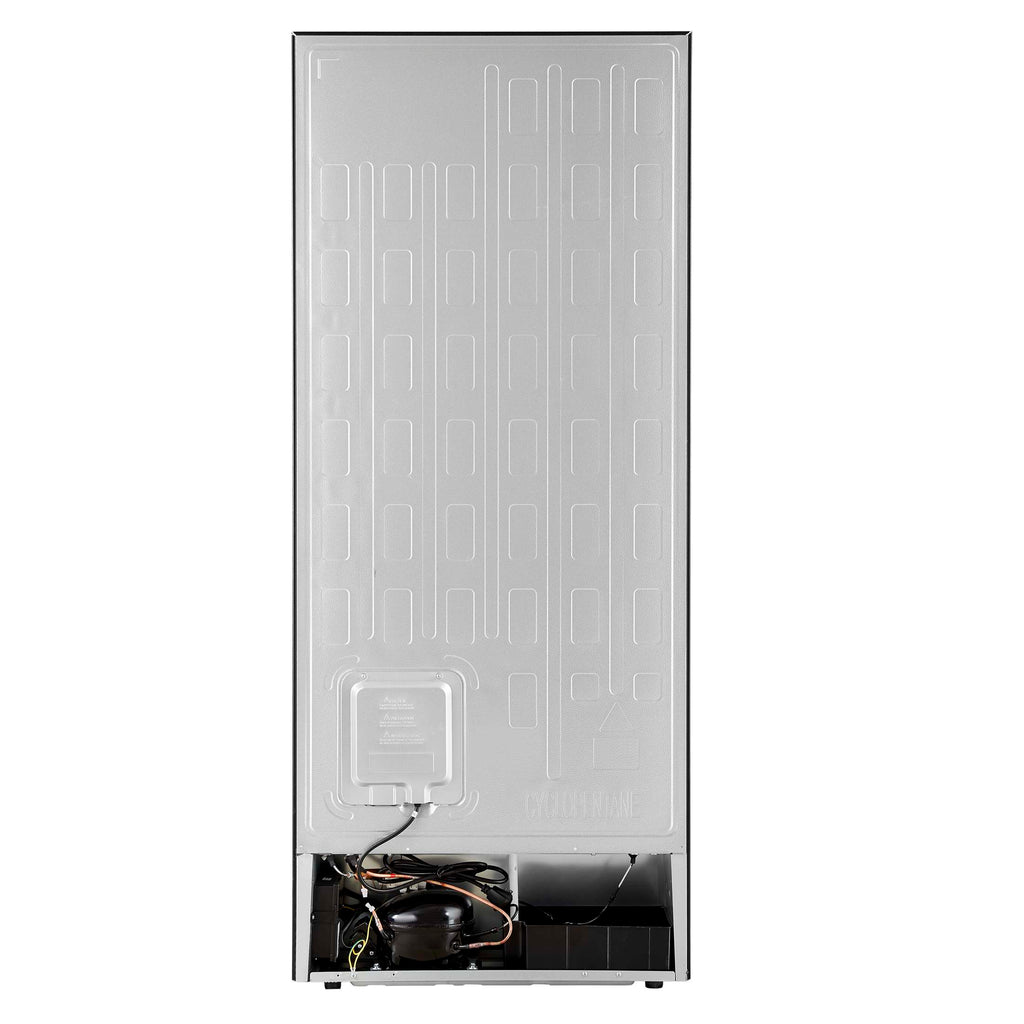 Forno Maderno 28-Inch Convertible Freezer/Refrigerator in Black with Antique Brass Handle, 13.6 cu.ft. Right Swing