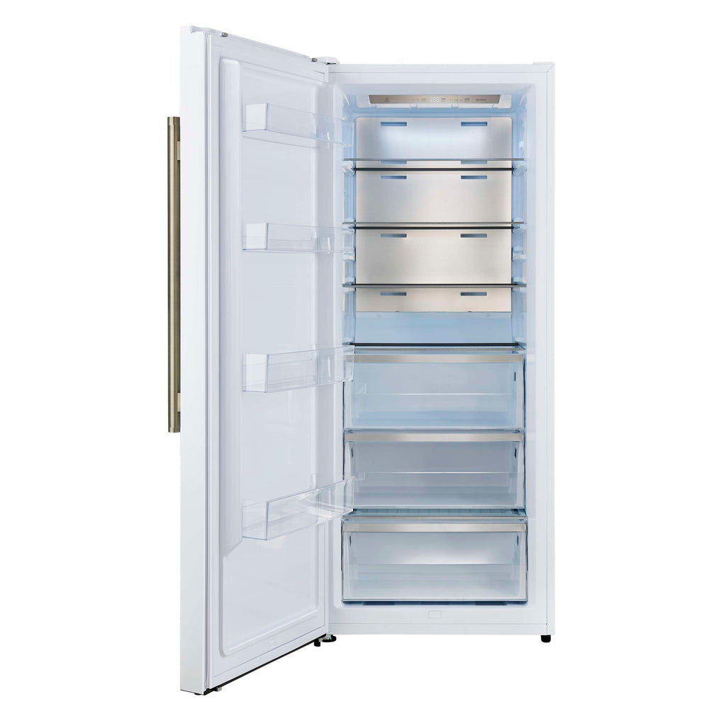 Forno Maderno 2-28-Inch Wide Convertible Refrigerator/Freezer in White, Decorative Trim, 27.2 cu.ft, 84-Inch High, ENERGY STAR Certified