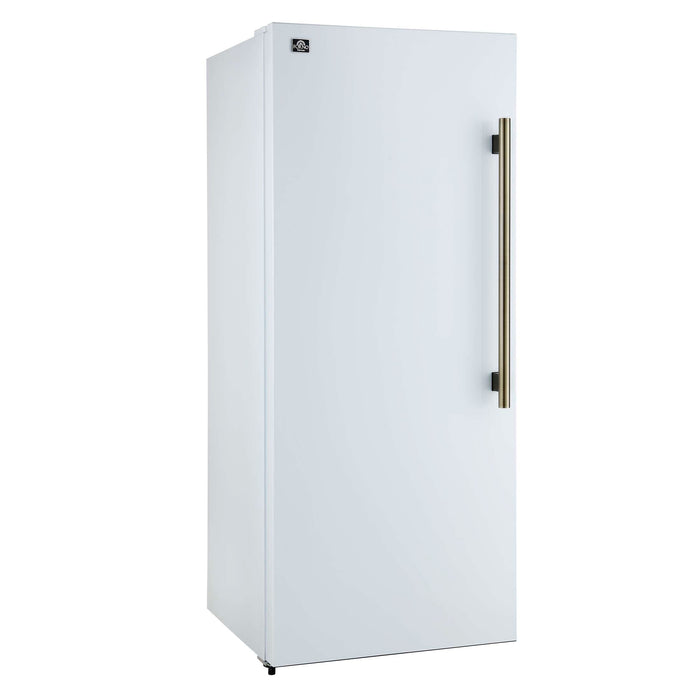 Forno Maderno 28" Built-In Convertible Refrigerator in White, 13.6 cu.ft. Left Swing with Decorative Grill - 32" Wide