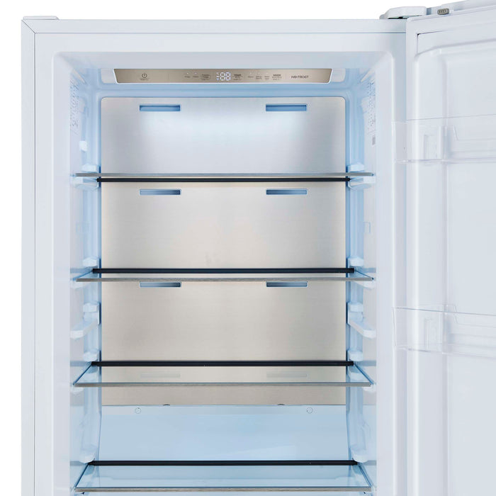 Forno Maderno 2-28-Inch Wide Convertible Refrigerator/Freezer in White, Decorative Trim, 27.2 cu.ft, 84-Inch High, ENERGY STAR Certified