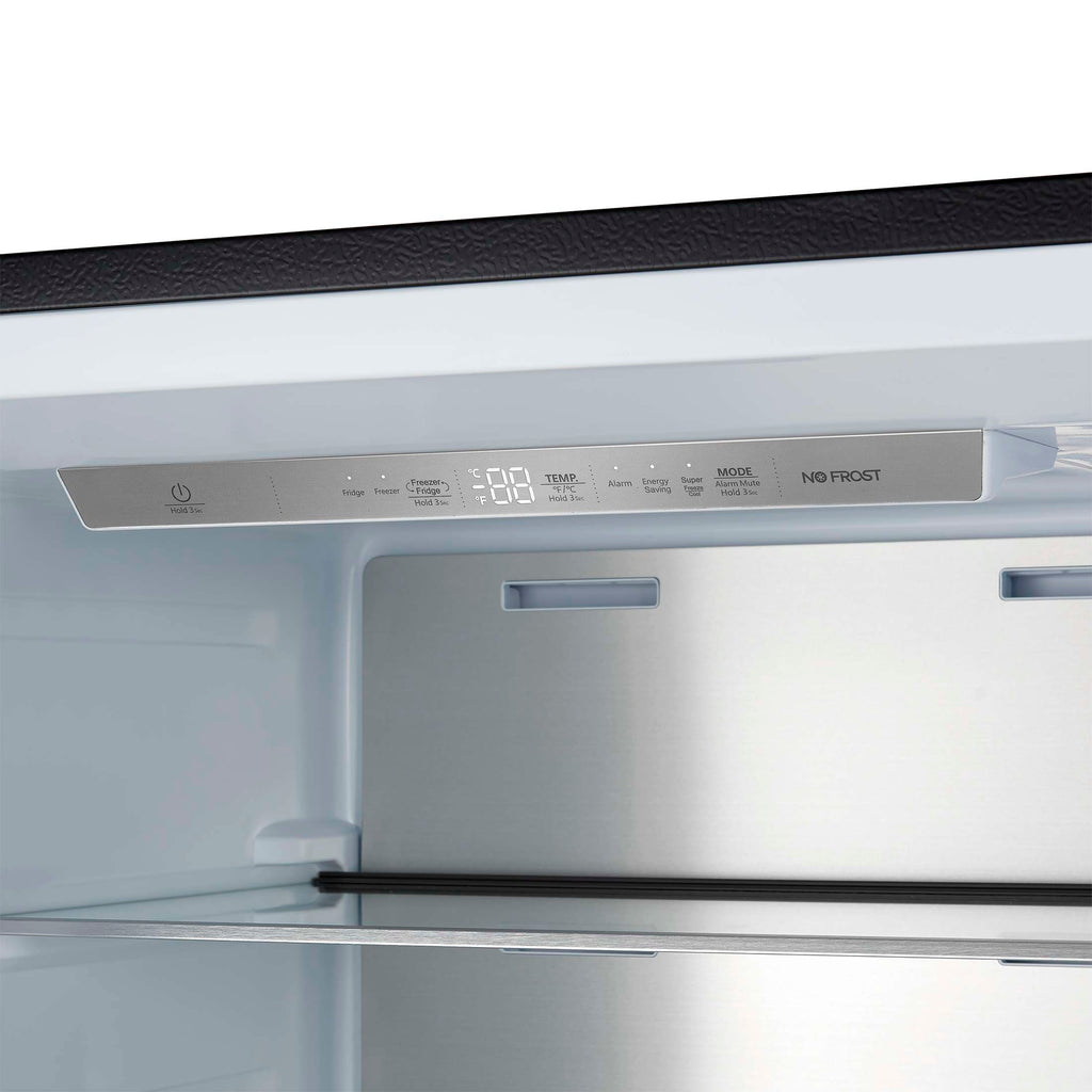 Forno Maderno 2-28-Inch Wide Convertible Refrigerator/Freezer in Black, Decorative Trim Grill, 27.2 cu.ft, 84-Inch High, ENERGY STAR Certified