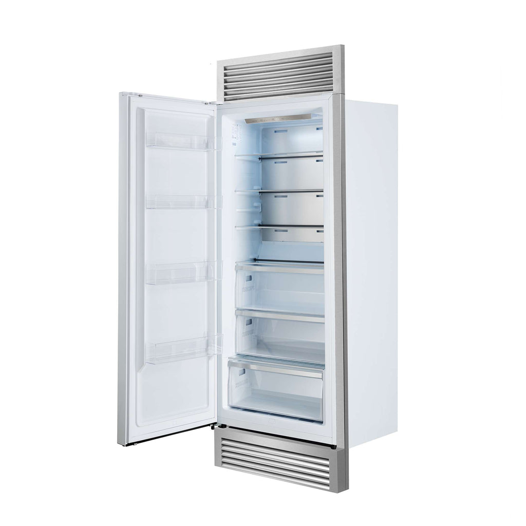 Forno Maderno 28" Built-In Convertible Refrigerator in White, 13.6 cu.ft. Left Swing with Decorative Grill - 32" Wide