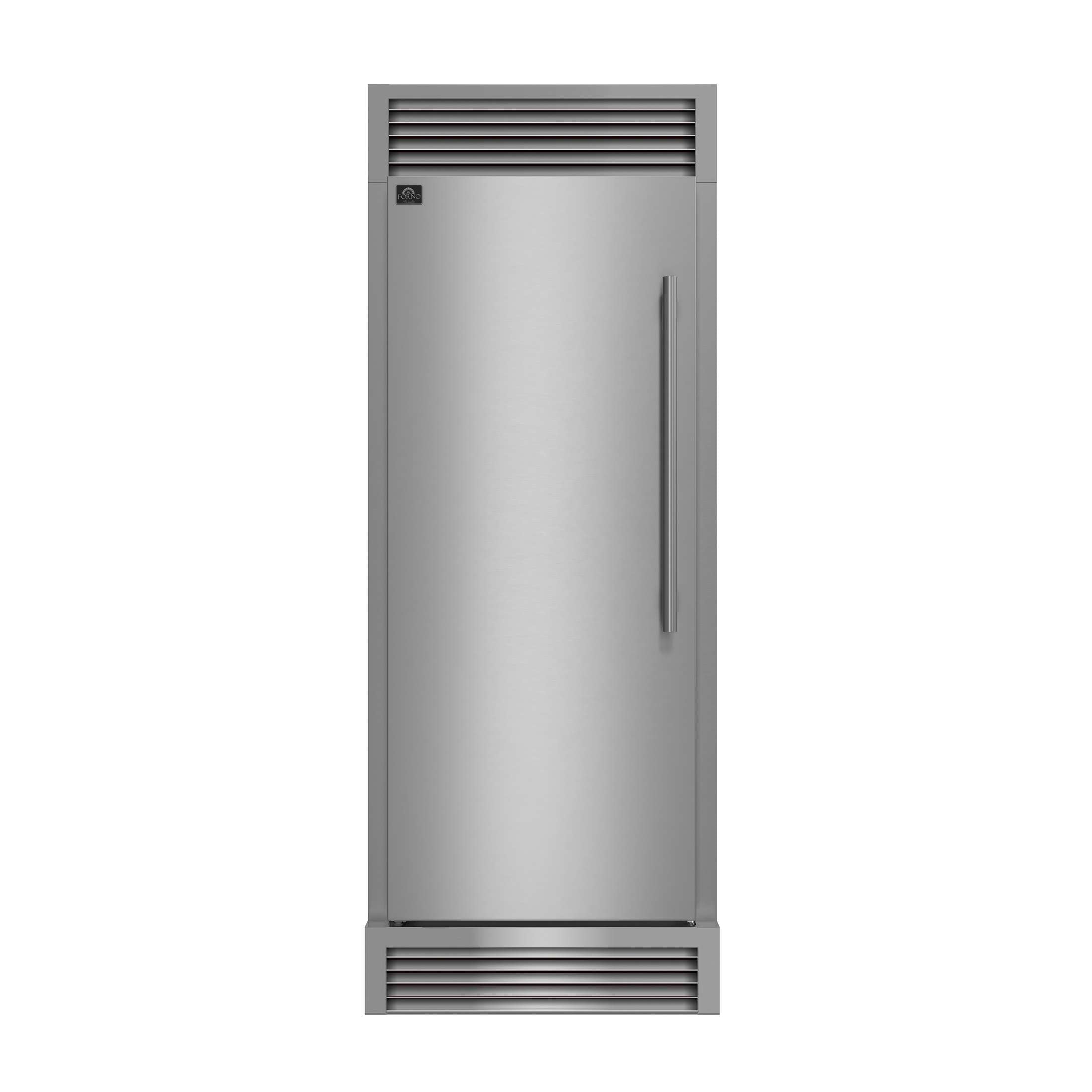 Forno Maderno 28" Built-In Convertible Refrigerator, 13.6 cu.ft. Left Swing with Decorative Grill - 32" Wide