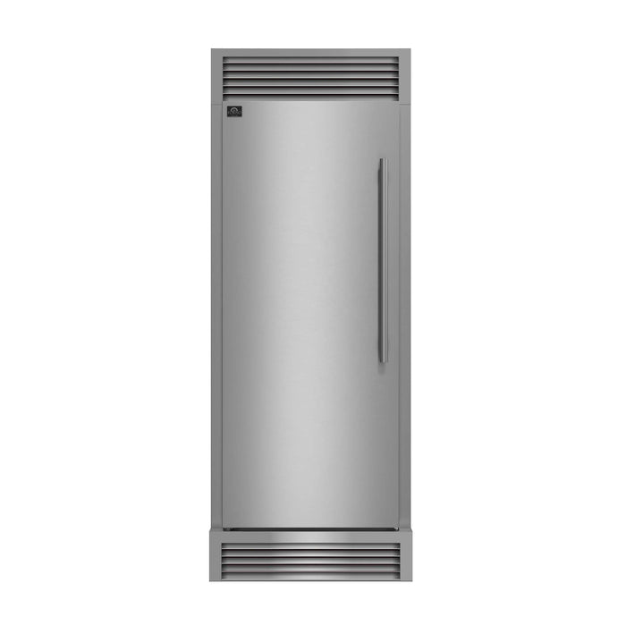 Forno Maderno 28" Built-In Convertible Refrigerator, 13.6 cu.ft. Left Swing with Decorative Grill - 32" Wide