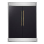 Forno Maderno 2-28-Inch Wide Convertible Refrigerator/Freezer in Black, Decorative Trim, 27.2 cu.ft, 84-Inch High, ENERGY STAR Certified