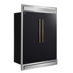 Forno Maderno 2-28-Inch Wide Convertible Refrigerator/Freezer in Black, Decorative Trim, 27.2 cu.ft, 84-Inch High, ENERGY STAR Certified
