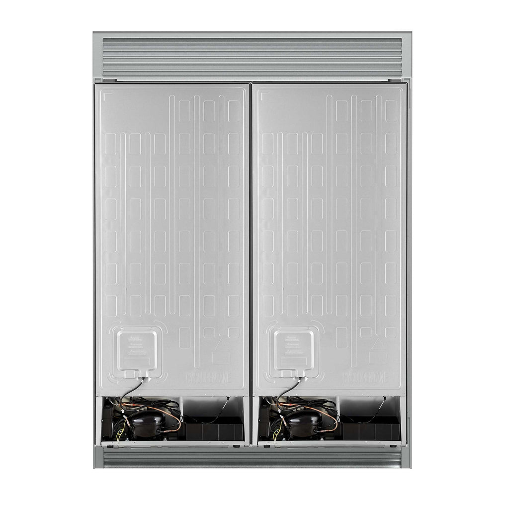 Forno Maderno 2-28-Inch Wide Convertible Refrigerator/Freezer in Black, Decorative Trim Grill, 27.2 cu.ft, 84-Inch High, ENERGY STAR Certified