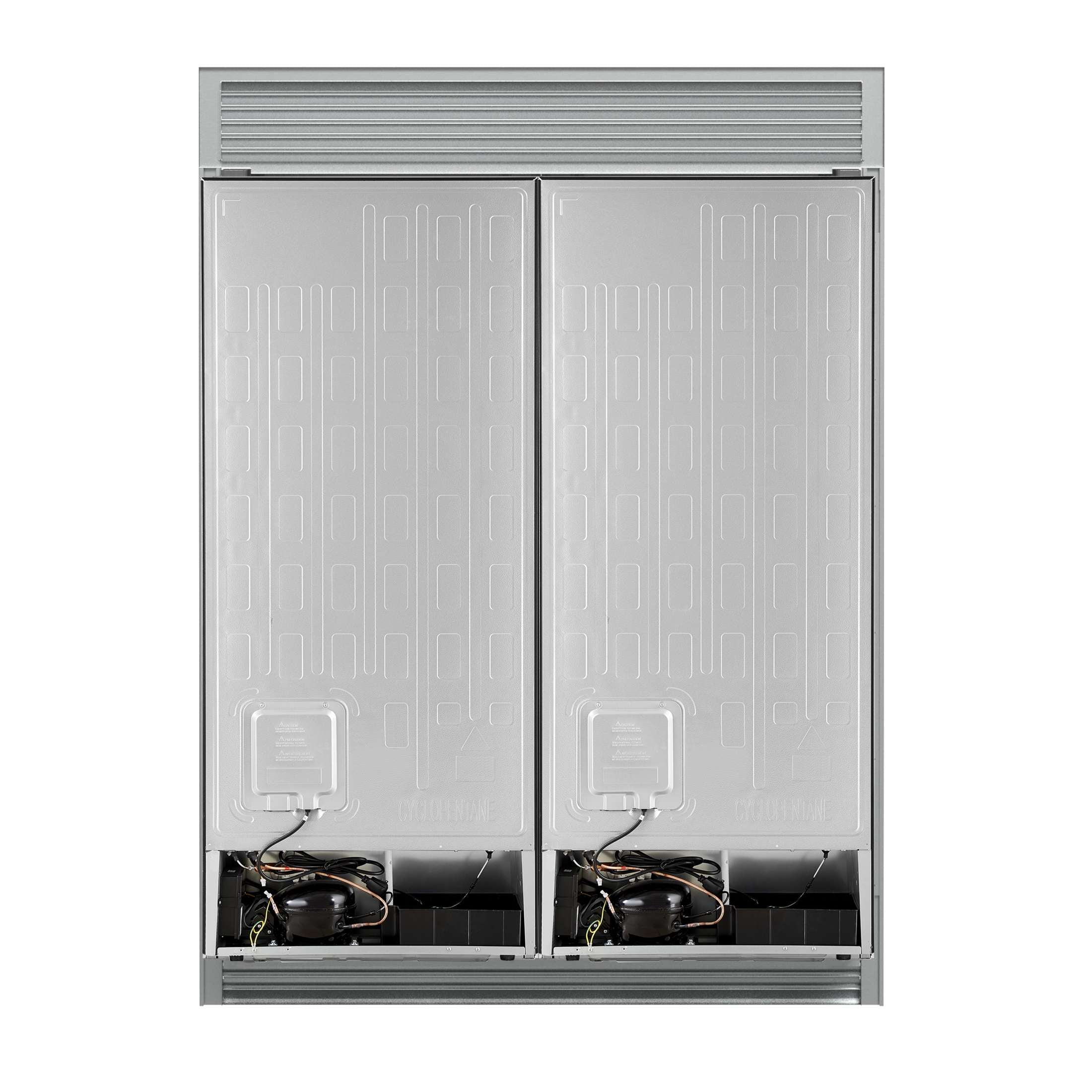 Forno Maderno 2-28-Inch Wide Convertible Refrigerator/Freezer in Black, Decorative Trim Grill, 27.2 cu.ft, 84-Inch High, ENERGY STAR Certified