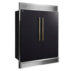 Forno Maderno 2-28-Inch Wide Convertible Refrigerator/Freezer in Black, Decorative Trim Grill, 27.2 cu.ft, 84-Inch High, ENERGY STAR Certified