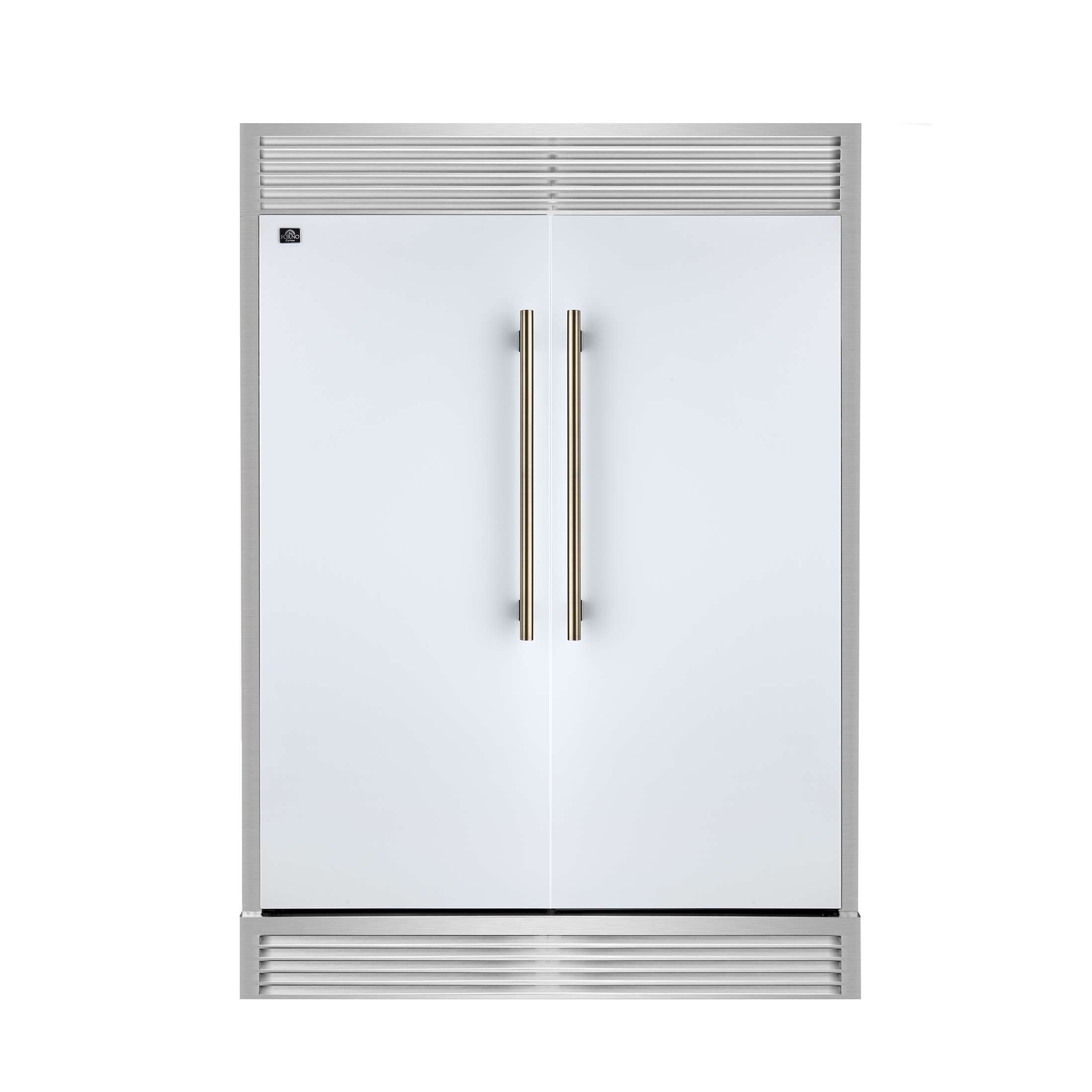 Forno Maderno 2-28-Inch Wide Convertible Refrigerator/Freezer in White, Decorative Trim, 27.2 cu.ft, 84-Inch High, ENERGY STAR Certified
