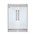 Forno Maderno 2-28-Inch Wide Convertible Refrigerator/Freezer in White, Decorative Trim, 27.2 cu.ft, 84-Inch High, ENERGY STAR Certified