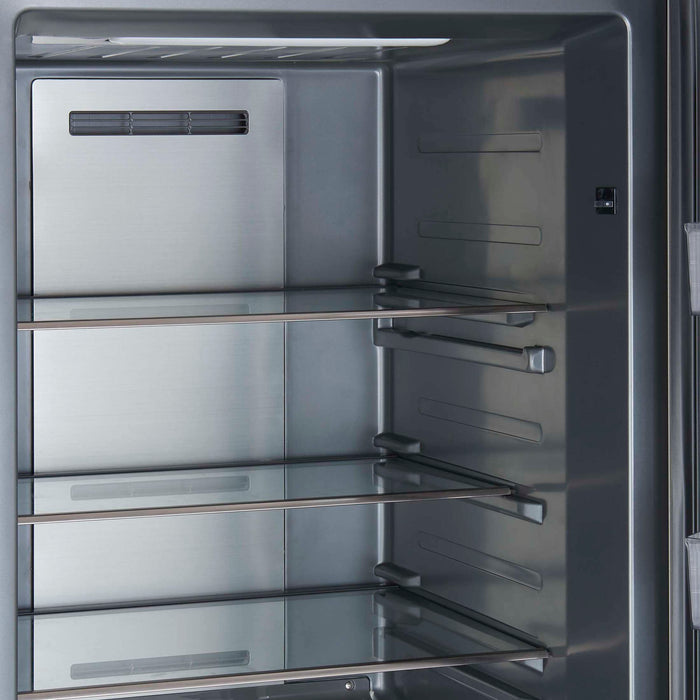 Forno Fortezza 60 Inch Convertible Refrigerator/Freezer with Trim Grill, Stainless Steel, Total No Frost, with Automatic Ice Maker
