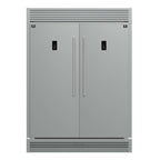 Forno Fortezza 60 Inch Convertible Refrigerator/Freezer with Trim Grill, Stainless Steel, Total No Frost, with Automatic Ice Maker