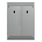 Forno Fortezza 60 Inch Convertible Refrigerator/Freezer with Trim Grill, Stainless Steel, Total No Frost, with Automatic Ice Maker