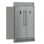 Forno Fortezza 60 Inch Convertible Refrigerator/Freezer with Trim Grill, Stainless Steel, Total No Frost, with Automatic Ice Maker