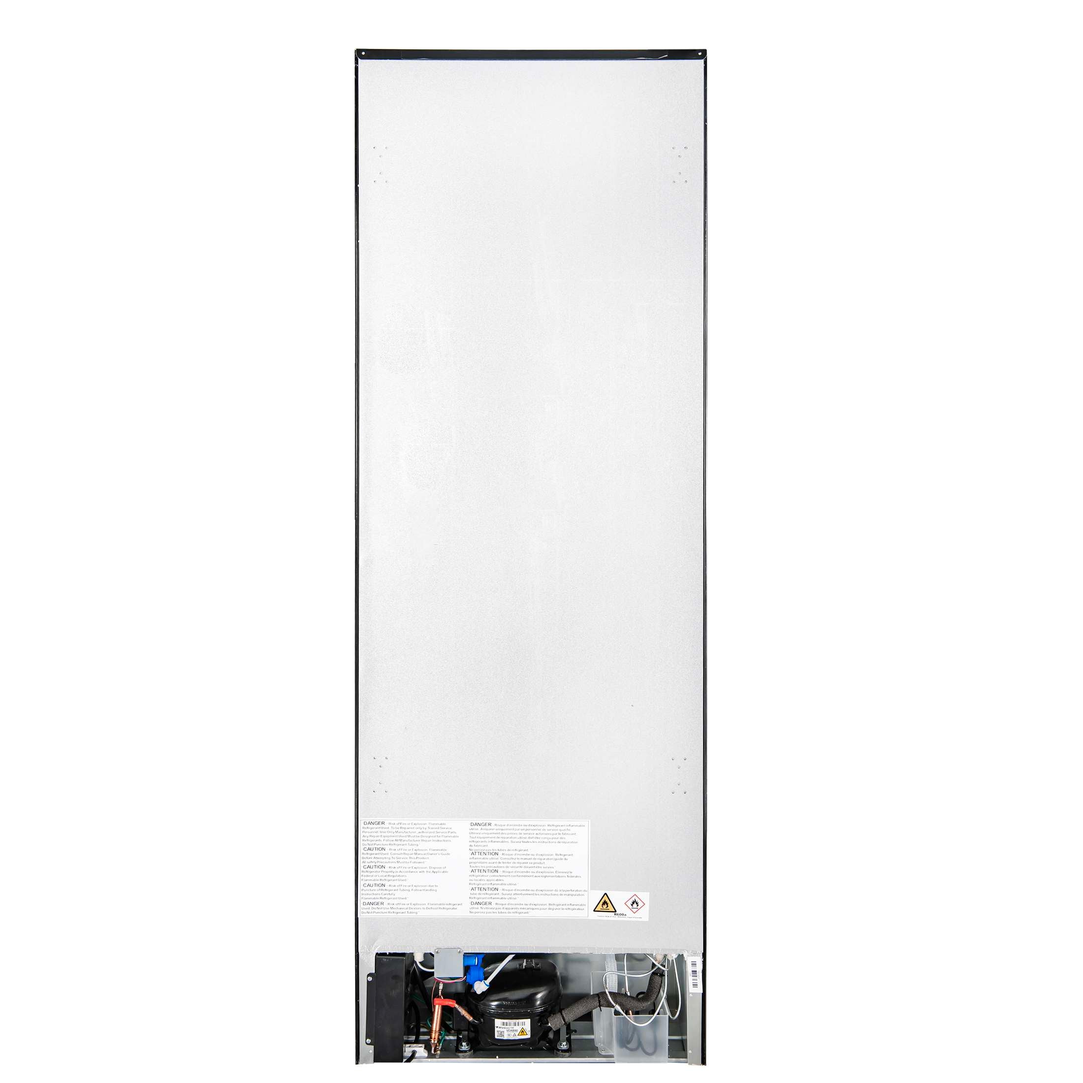 Custodia 24" Bottom Freezer, 10.3 cf., Left Swing, Ice Maker, Total No frost, Black, Antique Brass handles